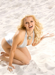 Busty Playboy Beauty Irina Voronina Poses Naked On The Beach - 05