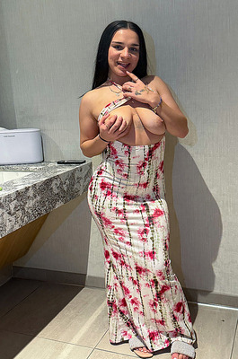 Simone | Public Restroom Dildo Play & Dress Flashing - 05