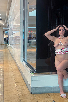 Simone | Public Restroom Dildo Play & Dress Flashing - 17