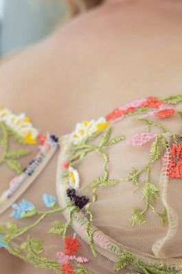 Arya Pulls Off The Embroidered Mesh By The Racks - 01
