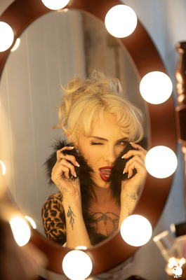 Shia Snow | Leopard Robe & Panties | Chest Tattoo Glam - 01