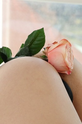 Vixi Opens Herself Up On A Bed Of Rose Petals For Her First X-Art Set - 11